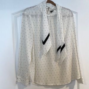 Vince Camuto - polka dot blouse with bow